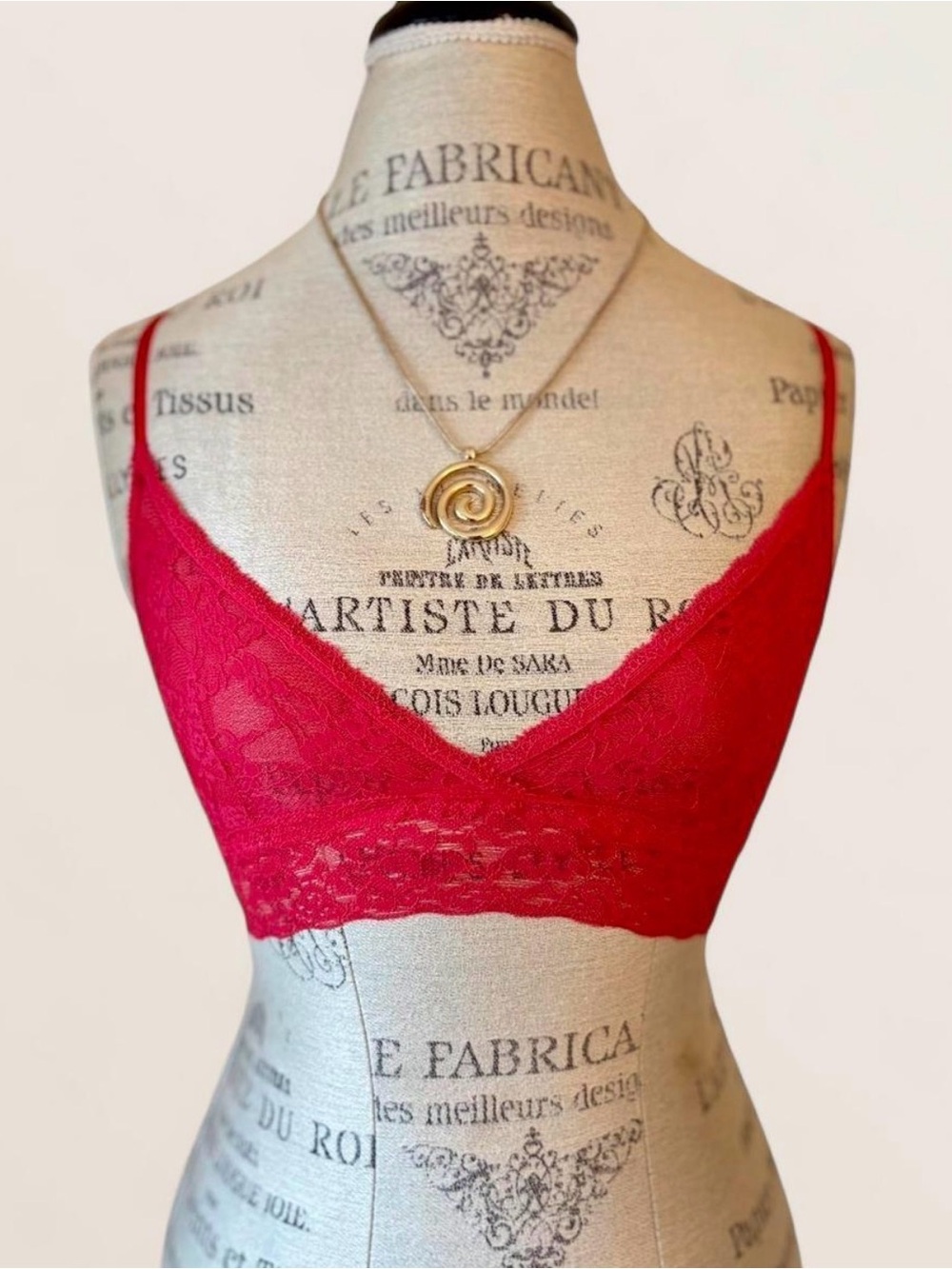 Neon Pink Lace Bralette - Women's Intimates